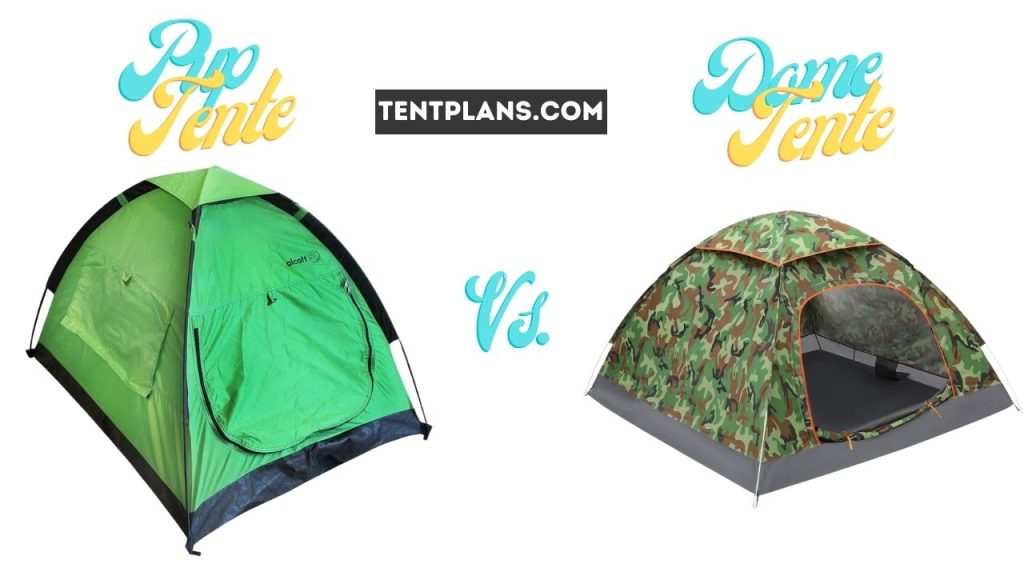 difference between a pup tent and a dome tent